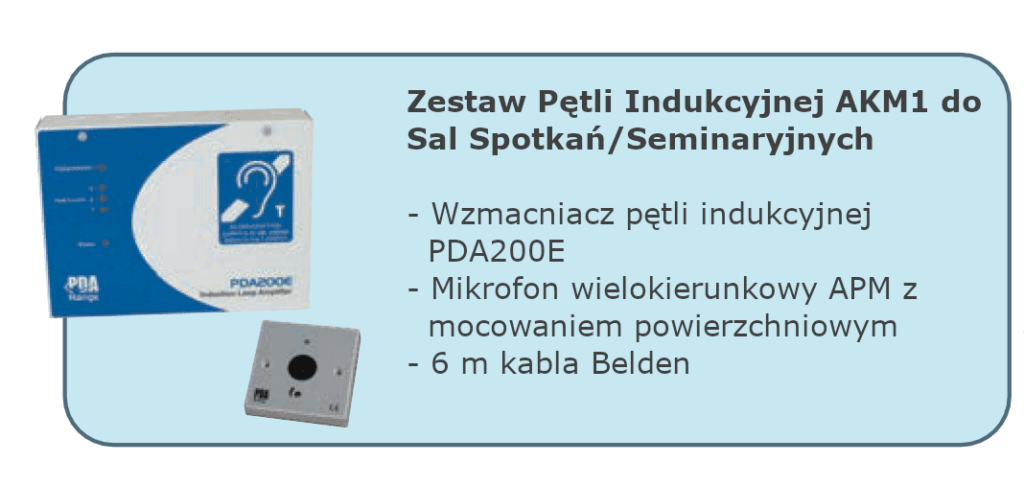 Zestaw Pętli Indukcyjnej AKM1 do Sal Spotkań/Seminariów