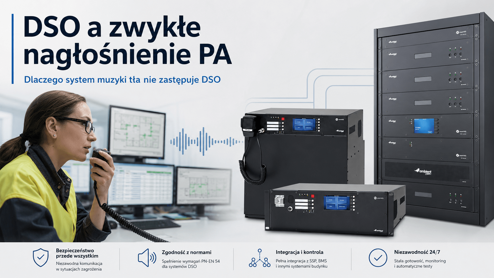 Dźwiękowy system ostrzegawczy i nagłośnienie PA